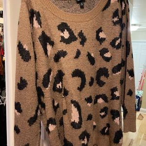 Torrid size 2 cheetah print sweater